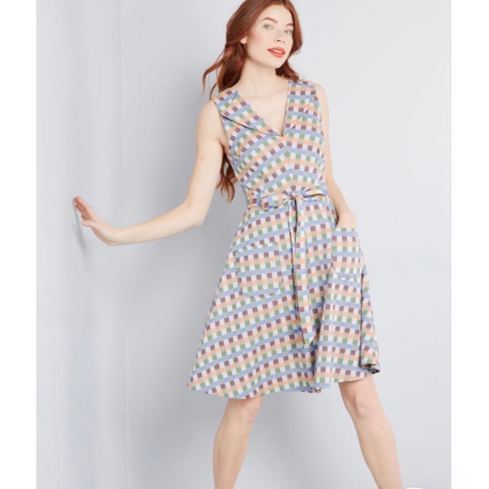 ModCloth Checkered Sun Dress